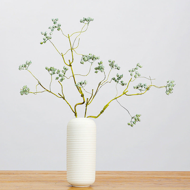 Artificial Berry Bush with 9 Blooms, Red Holly & Wild Berries, 28" Tall, Foam Material, for Home Decor, Weddings & Events