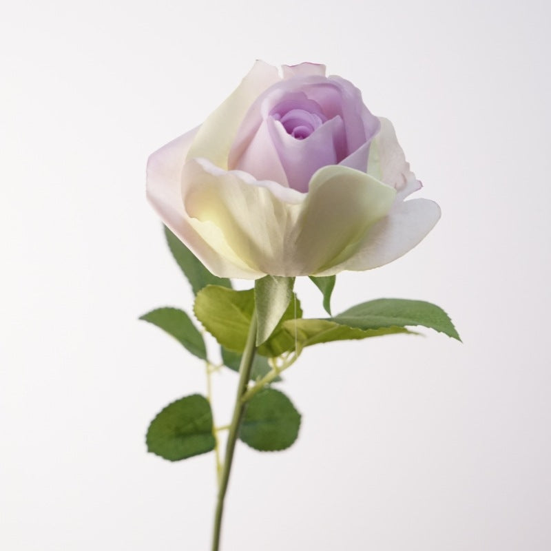 19" Single Stem Realistic Faux Silk Rose, Kate Style, Modern Home Decor, Wedding & Event Arrangements
