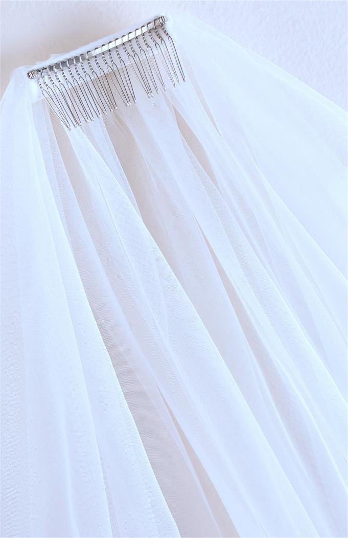 Bulk Long Bridal Veil 2025 New Pearl Embellished Cathedral Veil with Adjustable Comb for Outdoor Wedding & Bridal Shower Decor Wholesale
