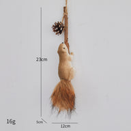 Christmas Squirrel Ornament Set - 3 Sizes Faux Squirrel Hanging Decor for Christmas Tree Mall & Cafe Scene Decoration