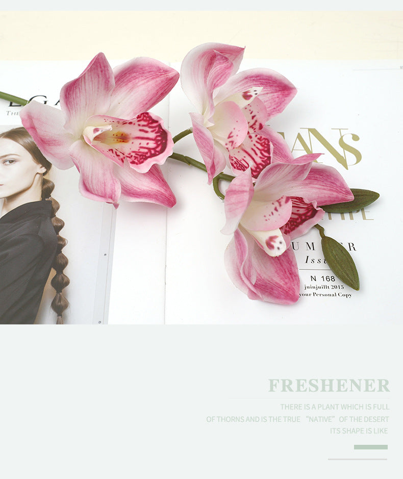 Single Stem Magnolia Flower, 29" Tall, Real-Touch Latex, 5 Blooms, Perfect for Home Decor, Weddings, and Events