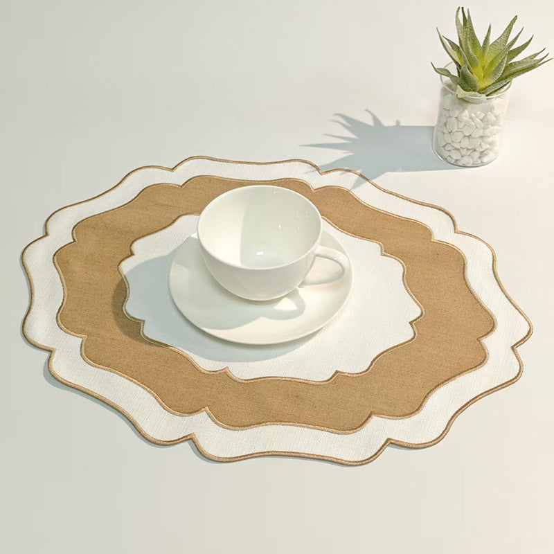 Two - Tone Linen Placemats - Stylish & Heat - Resistant Table Mats for Home Dining Room