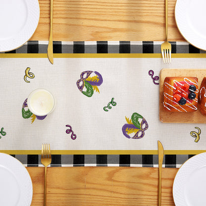 Bulk 2 Pcs 13X70 Inch Mardi Gras Table Runners For Holiday Party Decor Indoor Home Room Decor Wholesale