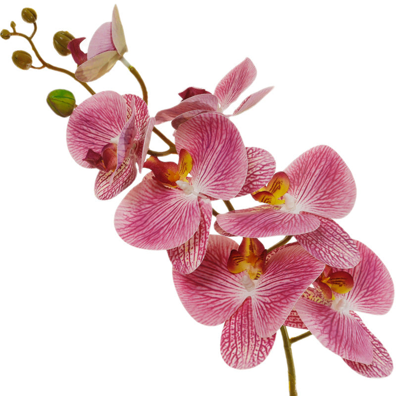 3D Orchid Artificial Flower Stem - 7 Heads 37.4 Inches for Wedding & Home Decor