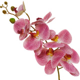 3D Orchid Artificial Flower Stem - 7 Heads 37.4 Inches for Wedding & Home Decor