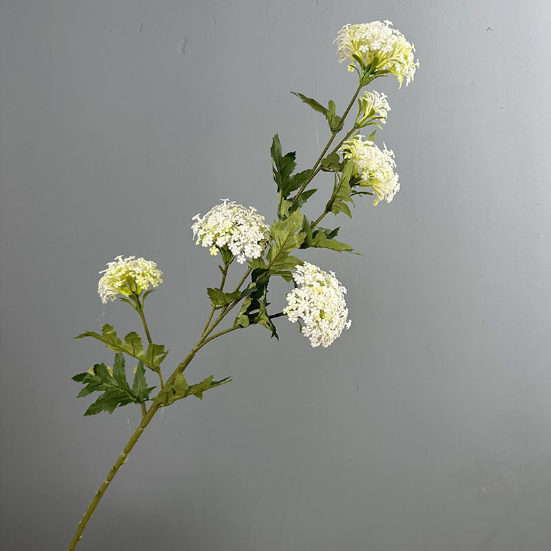 33" Hydrangea Bush with 6 Blooms, Artificial Flower for Weddings, Home Decor, and Events