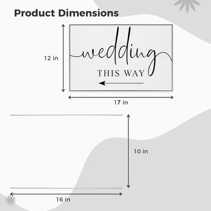 Bulk 3 Pack Weatherproof Wedding Direction Signs Double Sided Elegant Arrows with Rust Proof H-Stakes 12x17 Inch All-Season Lawn Yard Decor for Weddings Receptions & Outdoor Events Wholesale