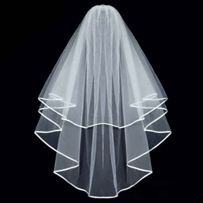 Bulk 2-Tier Wedding Veil 2025 French Tulle Cathedral Length Antique Comb for Boho Elopements & Editorial Photography Wholesale