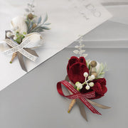 Velvet Tulip Corsage 12 Pcs Bulk Artificial Flowers for Bride Bridesmaid Wedding Party