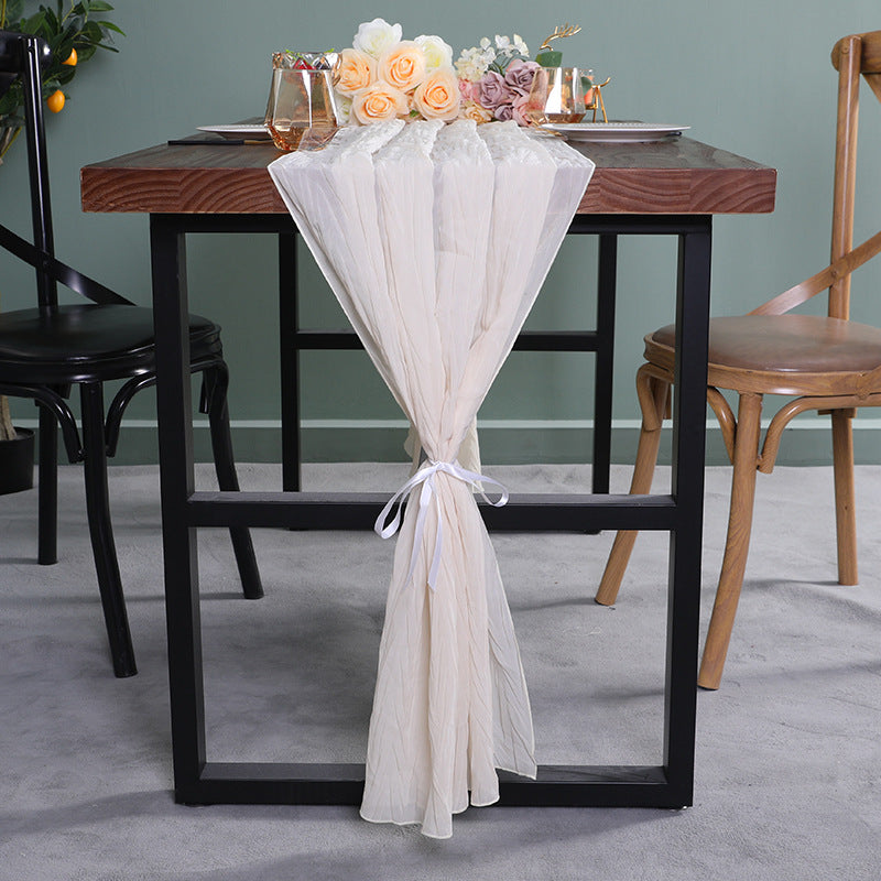 Bulk 2 Pack 27.5"X118" Boho Table Runner for Wedding Bridal Baby Shower Engagement Party Valentine's Day Decor Wholesale