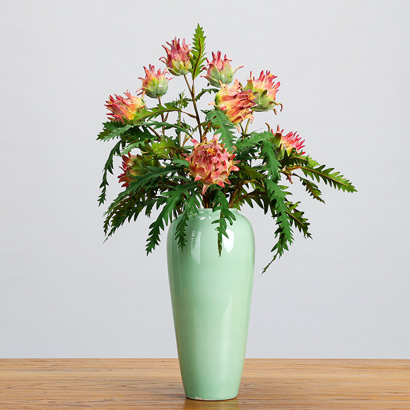 Single Stem Artificial Artichoke Plant, 39" Tall, Realistic Faux Silk Greenery for Home Decor, Wedding Arrangements