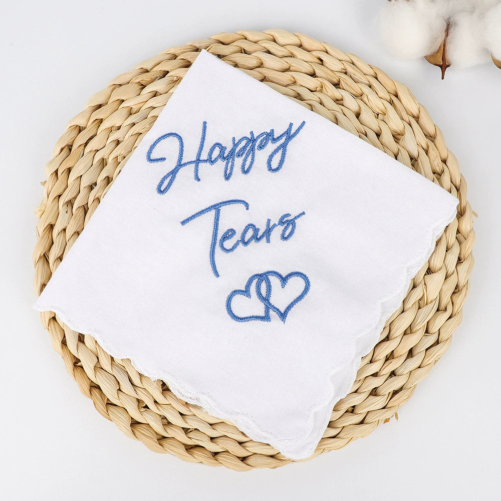 Bulk 12 Pcs Wedding Handkerchief Teal Lace Embroidered Bridal Keepsake for Tears of Joy Personalized Bride & Bridesmaid Gift with Monogram Ceremony Hanky Wholesale