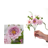 Artificial Rose Bouquet - 12 Inch Mini Fake Flowers | Wedding Event Decor Centerpieces