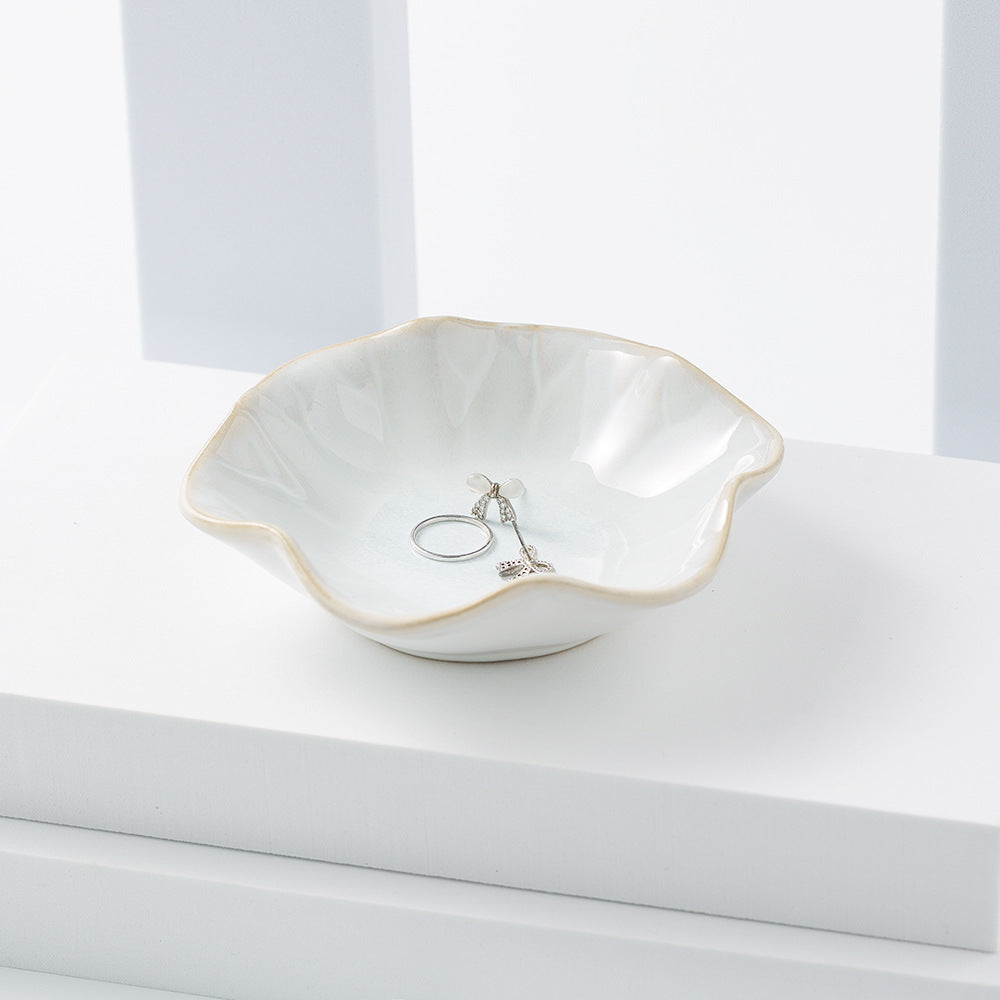 Bulk Ceramic Trinket Tray Set Durable Ring Dish & Jewelry Key Bowl with Gold Accents Boho Decorative Plate for Countertop Entryway & Vanity Women's Gift for Mother Sister Daughter 5 Colors Wholesale