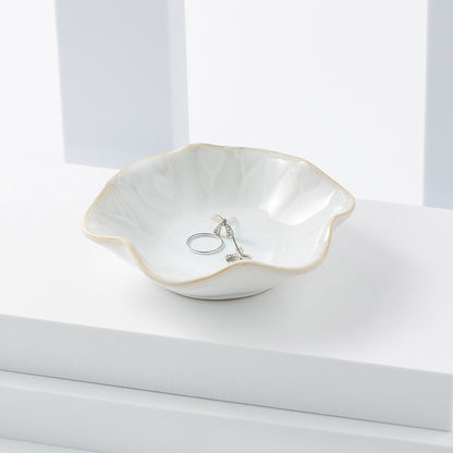 Bulk Ceramic Trinket Tray Set Durable Ring Dish & Jewelry Key Bowl with Gold Accents Boho Decorative Plate for Countertop Entryway & Vanity Women's Gift for Mother Sister Daughter 5 Colors Wholesale