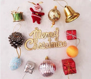 Bulk Christmas Tree Ornaments Set 50 Pcs Hanging Decorations Assorted Colors Holiday Decor