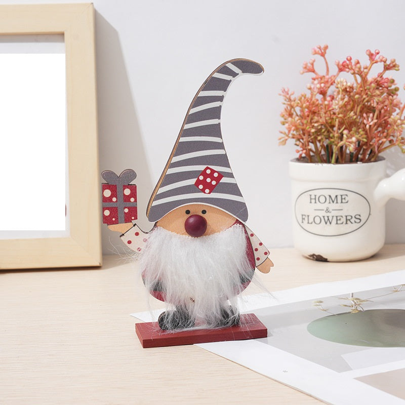 3 Pcs Rustic Swedish Gnome Santa Ornaments for Xmas Party Table Kitchen Decor