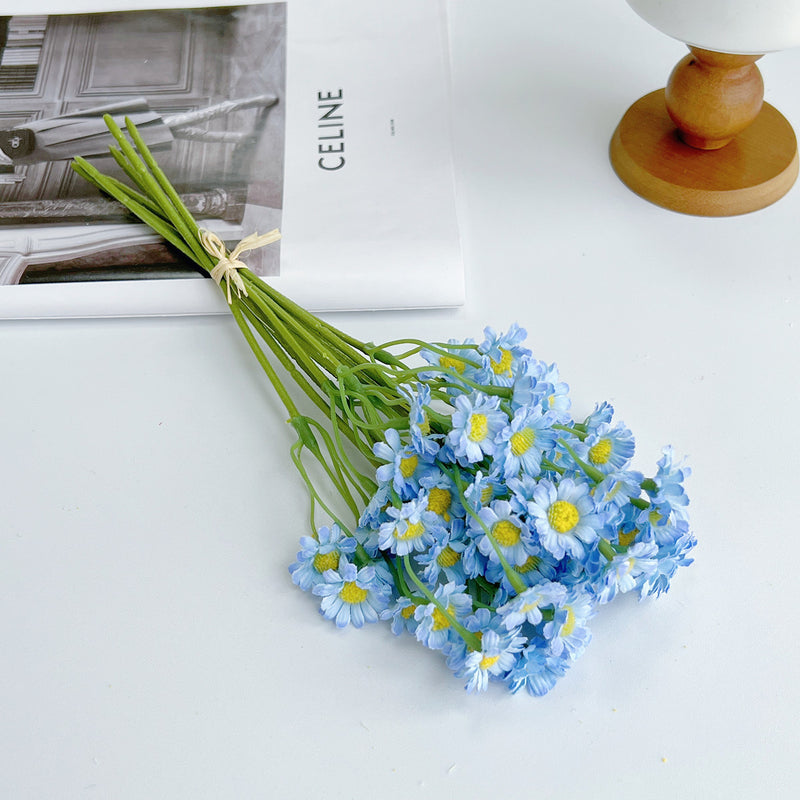 Artificial Chamomile Bouquet, Silk Daisy Flowers, 6 Stems, 10" Tall, Perfect for Home Decor, Weddings, Events, Bulk Wholesale Pricing