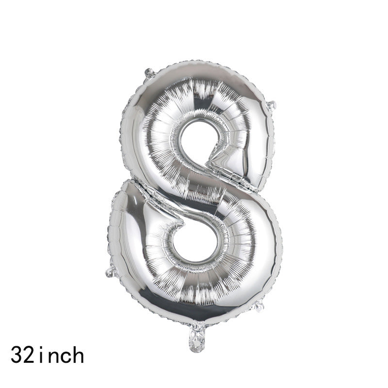 Bulk 32 Inch Foil Number Balloon for Birthday Party Decoration Graduation Celebration Holiday Accessory Decor Wholesale