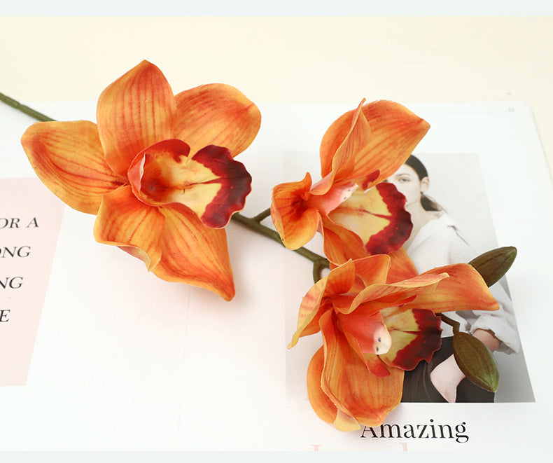 Single Stem Magnolia Flower, 29" Tall, Real-Touch Latex, 5 Blooms, Perfect for Home Decor, Weddings, and Events