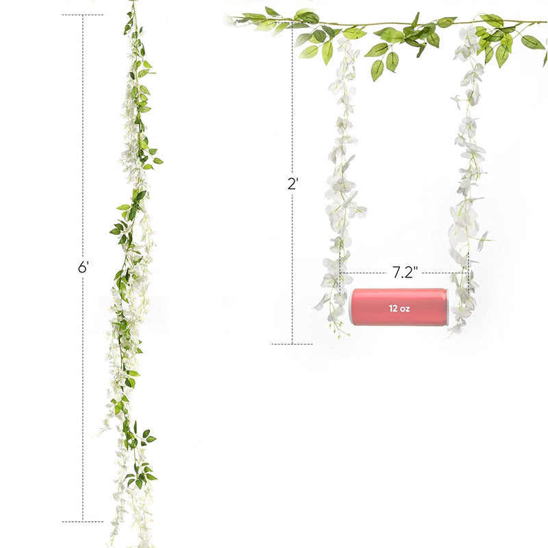 Bulk Wisteria Artificial Flowers 2025 Silk Touch Hanging Vine with UV Protection for Wedding Arch & Garden Party Decor Wholesale