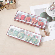 Wooden Train Toy DIY Christmas Ornaments for Kids, Bulk Xmas Table Decor, Wholesale Set