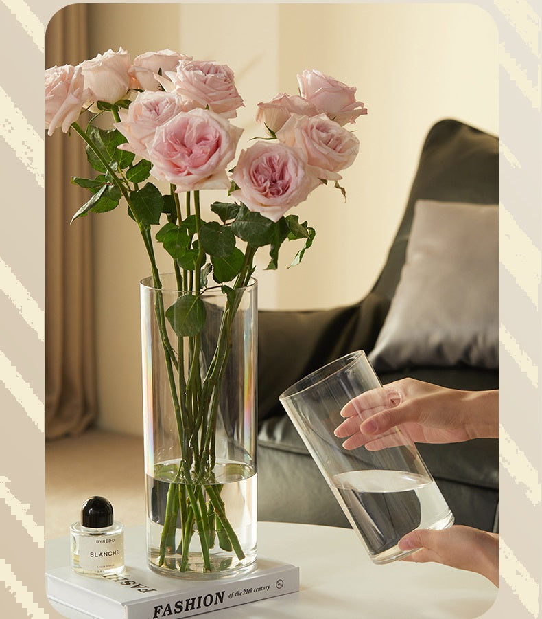 Bulk 2 Pcs Clear Cylinder Acrylic Vases Cylinder Floating Candle Holders For Centerpieces Wedding Home Decoration Wholesale