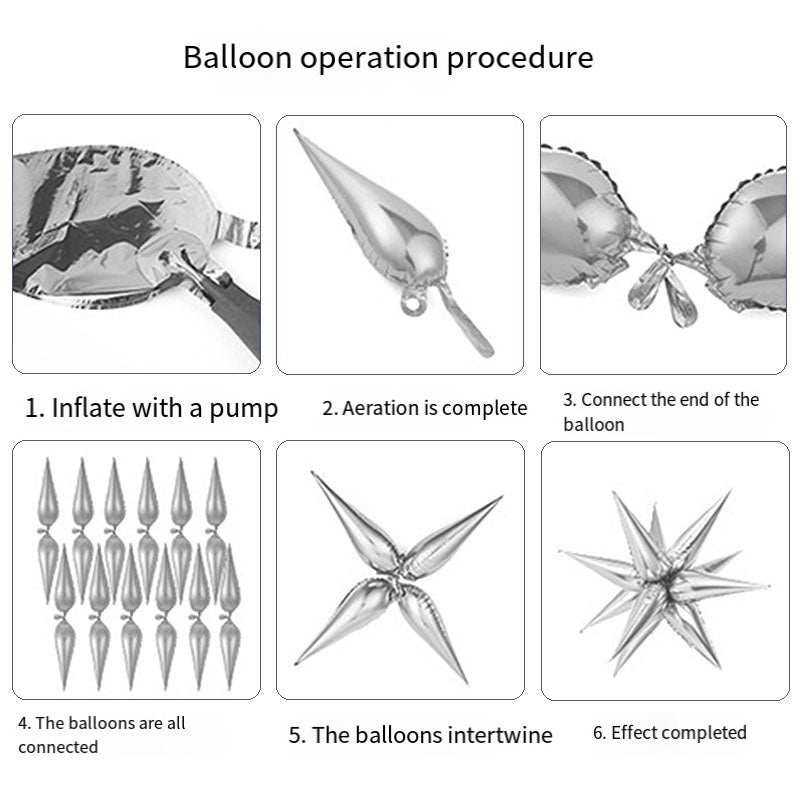 Bulk 50 Pcs 3D Star Foil Balloons for Birthday Wedding New Year Party Event Decor Wholesale