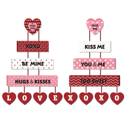 Valentine's Day I LOVE YOU Paper Hanging Decor - 3 Packs (18 Pieces) | Party Door & Wall Decorations