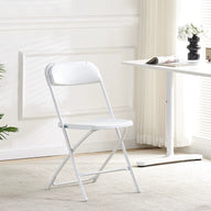 Bulk 6 Pcs Plastic Folding Chairs with Steel Frame Water-Resistant & Portable for Weddings Outdoor Events Office Parties Wholesale