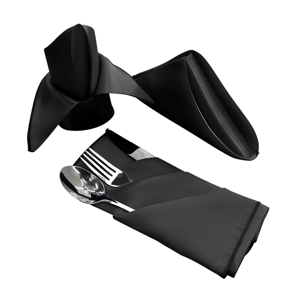 Bulk 25 Pcs Satin Square Napkins for Wedding Banquet Valentine's Day Party Dinner Table Wholesale