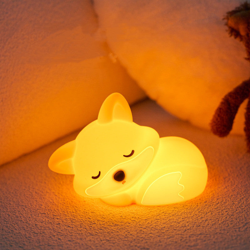 Fox Night Light USB Rechargeable - Home & Outdoor LED Ambient Lamp with 2 Brightness Levels 20min Auto-Off (Battery Not Included)