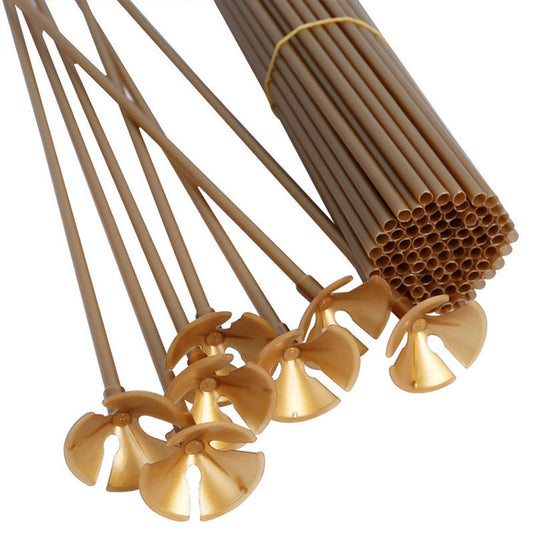 Bulk 100 Pcs 12.6 Inch Plastic Balloon Sticks for Birthday Party Anniversary Wedding Decoration Wholesale