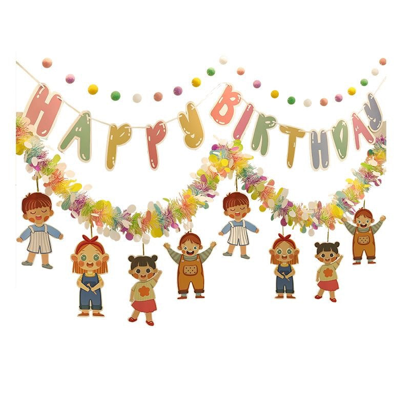 2-Pack Easter Macaron Color Circle Streamers (6.6ft/32.8ft) - Party School Classroom Decor