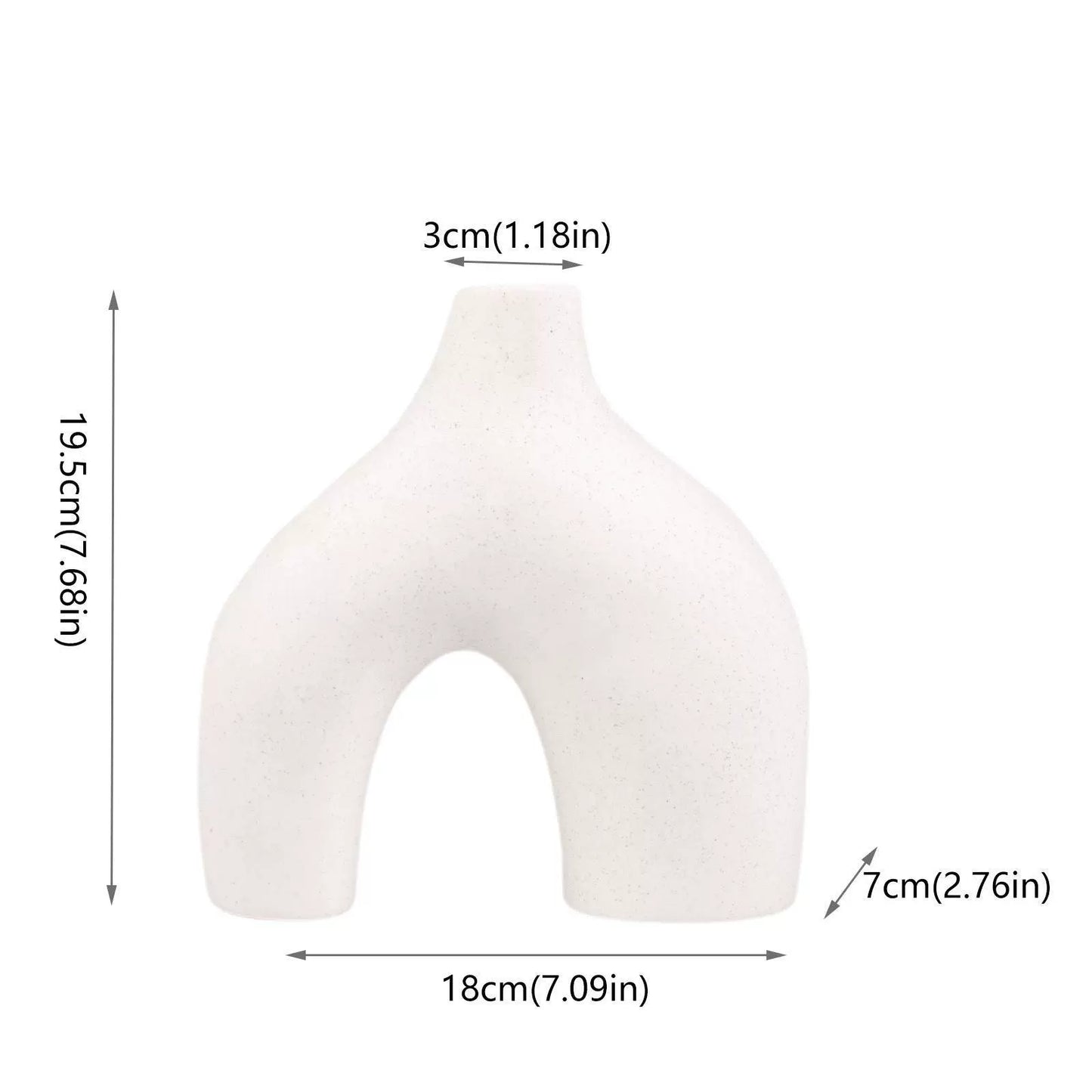 Bulk Nordic Donut Vase Handmade Ceramic Hollow Vases for Olive Branches & Table Centerpieces Minimalist Modern Home Decor for Wedding Shelf Office Console Entryway Sculptural Neutral Décor Wholesale