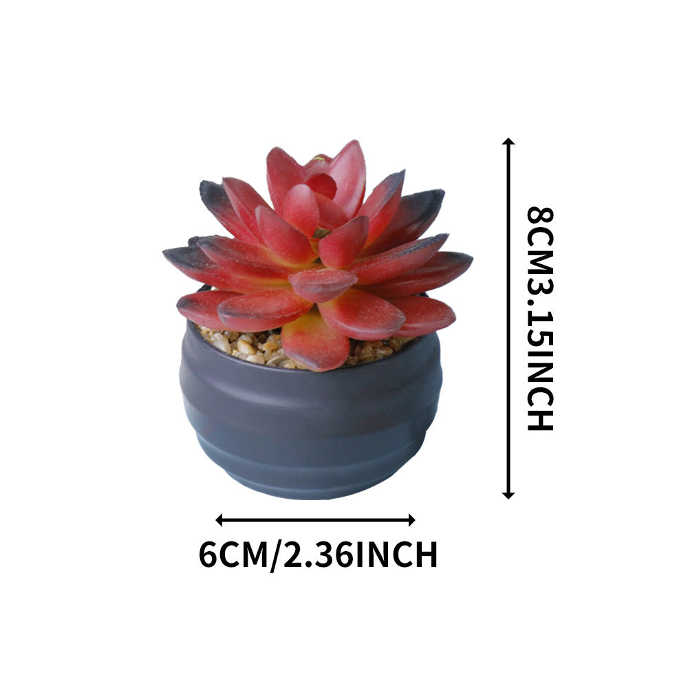 Bulk 2Pcs Succulents Plants 2025 Artificial 2.5 Inch Pots for Boho Bedroom Aesthetic & Office Zen Decor Hypoallergenic Wholesale