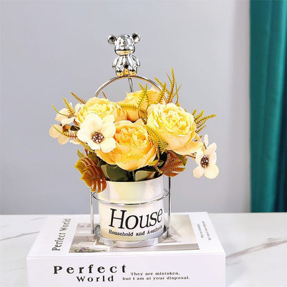 Bulk 1 Pc Metal Vase Hydroponic Dried Flower Vase Wholesale