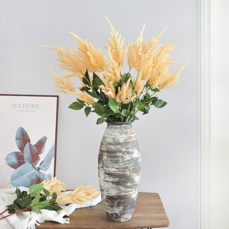 Astilbe Artificial Flower, Single Stem with 3 Blooms, 41" Tall, Silk-Like Fabric, for Home Decor, Weddings, and Events