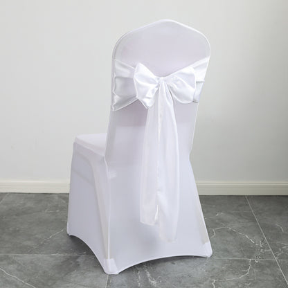 Bulk 10PCS Bows Chair Sashes Satin Chair Ribbons for Wedding Party Events Banquet Chair Cover Decoration Wholesale