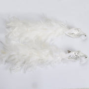 Artificial Peacock Feather Christmas Ornaments Bulk, Natural Feather Crafts for Xmas Tree Decor, Wholesale Quantity
