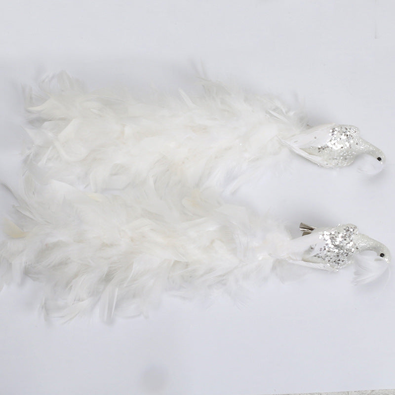 Artificial Peacock Feather Christmas Ornaments Bulk, Natural Feather Crafts for Xmas Tree Decor, Wholesale Quantity
