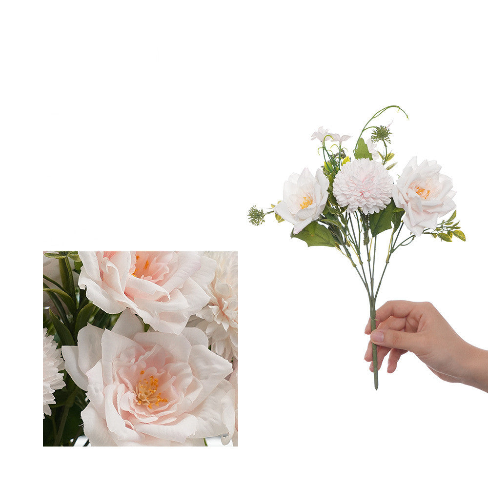Artificial Rose Bouquet - 12 Inch Mini Fake Flowers | Wedding Event Decor Centerpieces