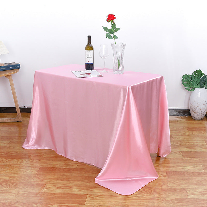Satin Tablecloth for Weddings & Banquets - Elegant Decoration for Home Dining Room (57" x 102")