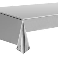 Bulk 5 Pcs Aluminum Foil Rectangle Tablecloth Metallic Waterproof Table Cover for Birthday Wedding Baby Shower Anniversary Party Decorations Wholesale