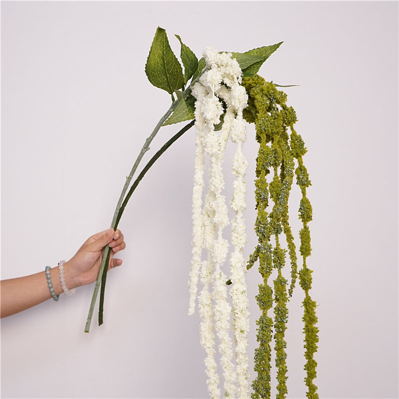 49" Foam Love Tears Garland Vine, Artificial Amaranth Caudatus, Perfect for Wedding Decor, Home Styling, Outdoor Arrangements