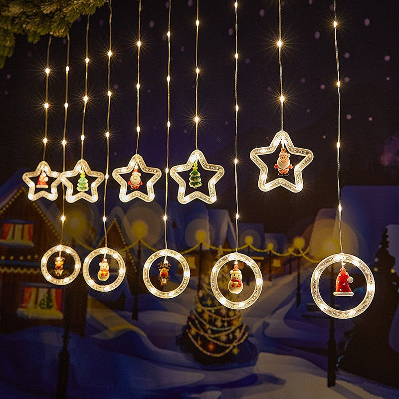 118 Ft LED Curtain String Lights USB Powered with Smart Remote Control for Christmas Window Hanging Decor