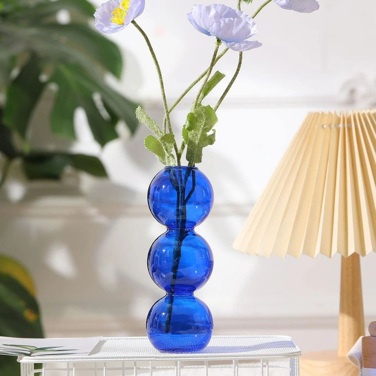 Bulk 2 Pack Hydroponic Flower Vase Transparent Balls Shape Glass Vase for Weddings Party Events Home Decor Wholesale