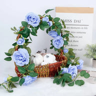 Bulk 5.6ft Silk Rose Garland UV Resistant Artificial Flowers Wedding Arch Draping Outdoor Garden Backdrop Party Ceiling Canopy Wrinkle Non-Toxic Wholesale