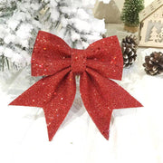 10 Pcs Christmas Pearl Cotton Gold Powder Bows for Garland and Tree Topper Decor