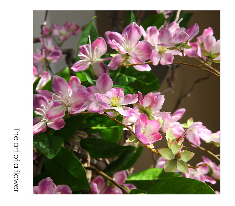 Artificial Jasmine Vine, Single Stem with 9 Blooms, 31" Tall, Silk-Like Fabric, Perfect for Home Decor, Weddings & Events